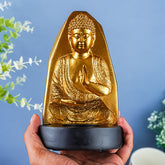 Gold Buddha Incense Holder with Meditation Aura Design